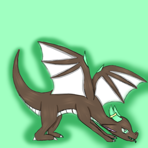 Mint- non humanoid form (dragon)