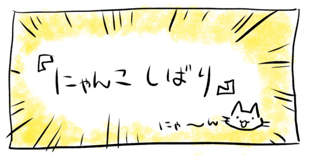 1匹目　にゃんこしばり…とは