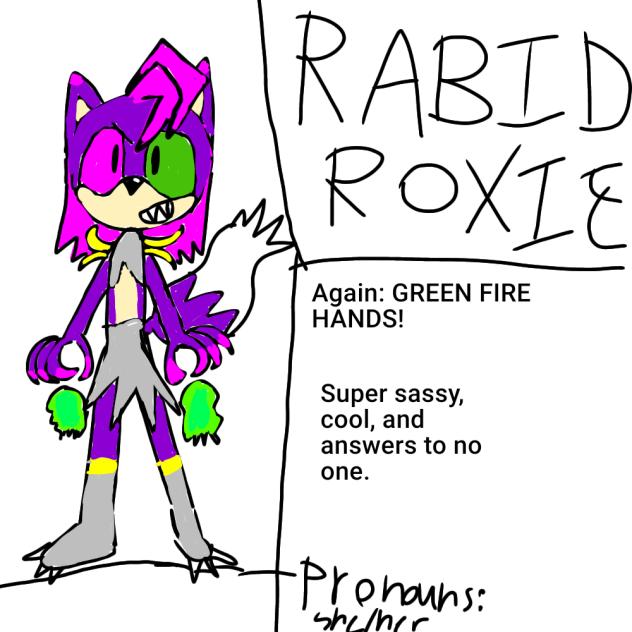 Rabid Roxie Sonic OC Redesign - ibisPaint
