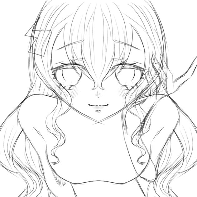 線画　洋服きまんねぇ。。。