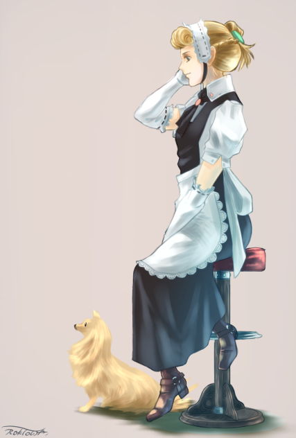 メイドと犬
