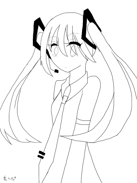 ⋆｡˚✩初音ミクさん線画