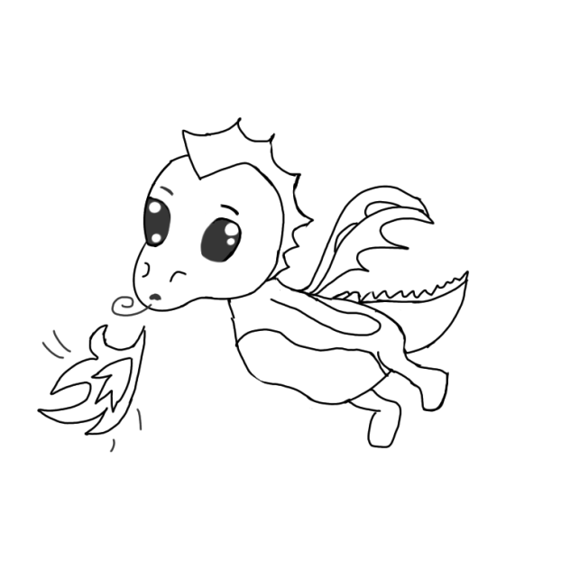 Drawing a dragon - ibisPaint