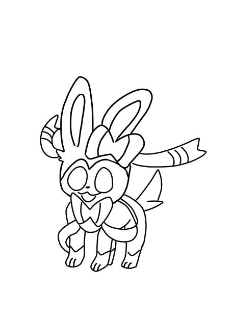 ニンフィア（ぬりえ）