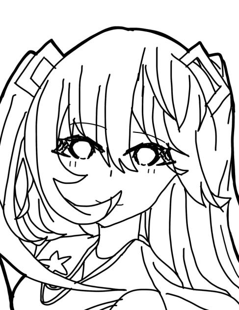 初音ミク　ラフ