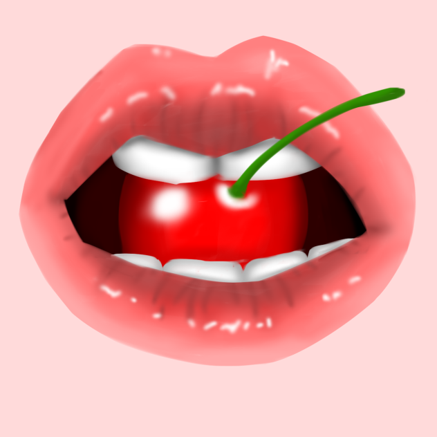 my first try drawing lips