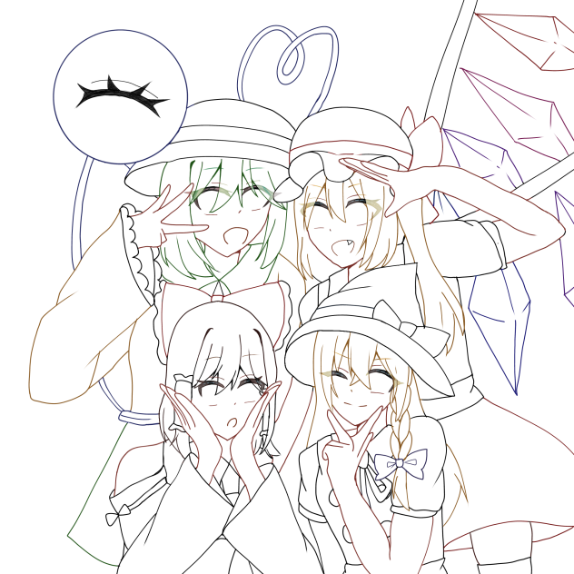 第20回東方人気投票　線画