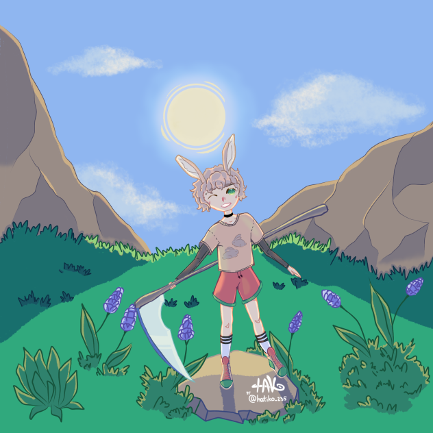 The hare with the scythe