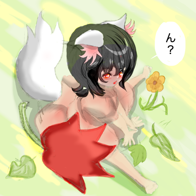 狐の子　色塗り