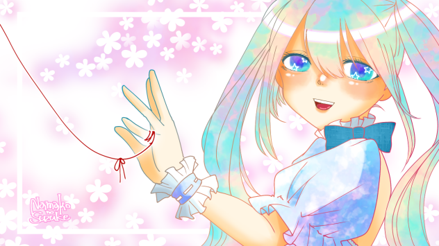 運命の赤い糸@カラー