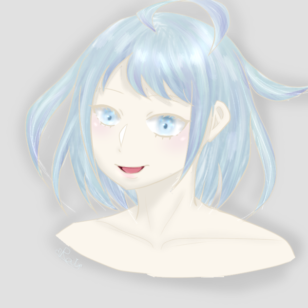色素薄い系の女の子 Ibispaint