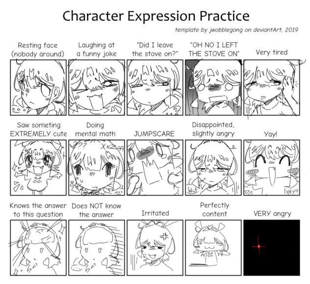expression sheet 😰 - ibisPaint