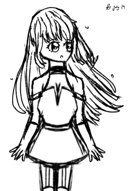 Sketch that I probably wont do lineart