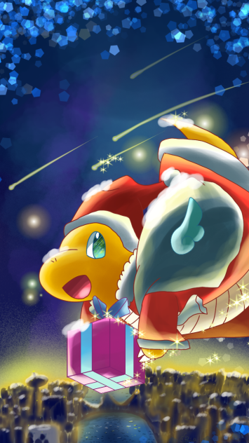 Christmas wallpaper カイリュー