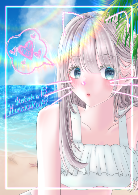 ビーチでハイチーズ！