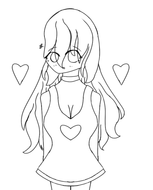 Just a nice girl Lineart