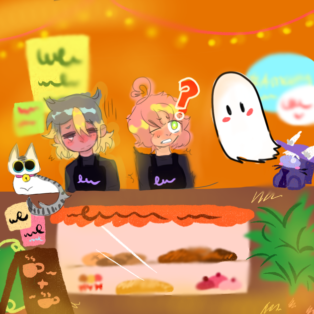 Ghost at a Cafe