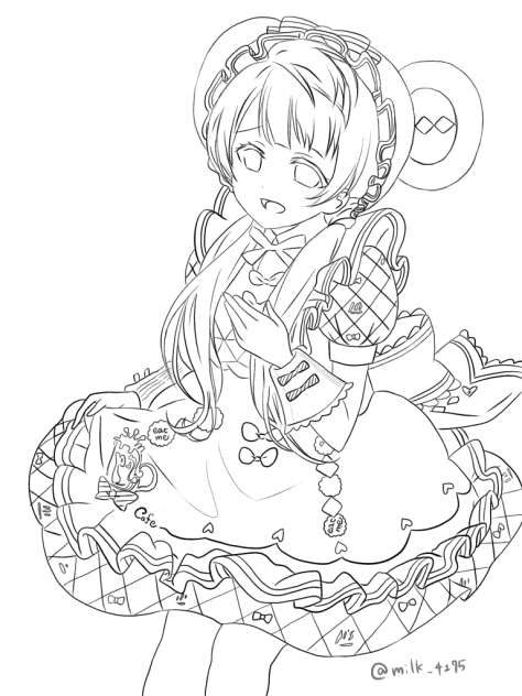 ことり線画2