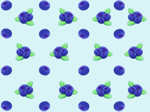 Blueberry pattern for wallpaper