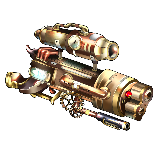 Steampunk mechanic gun