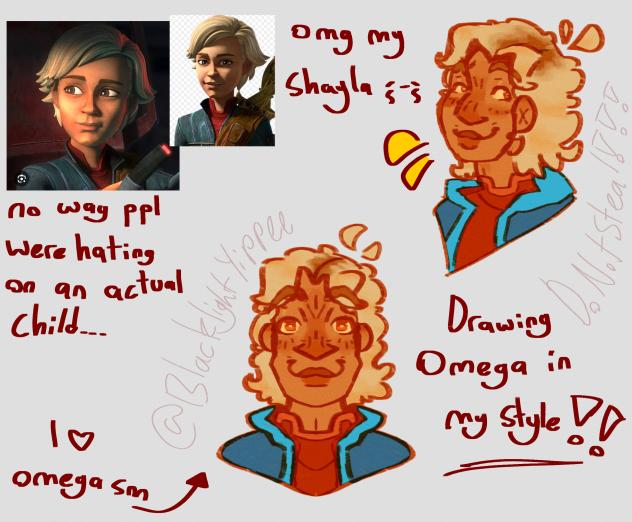 drawing omega in my style!!