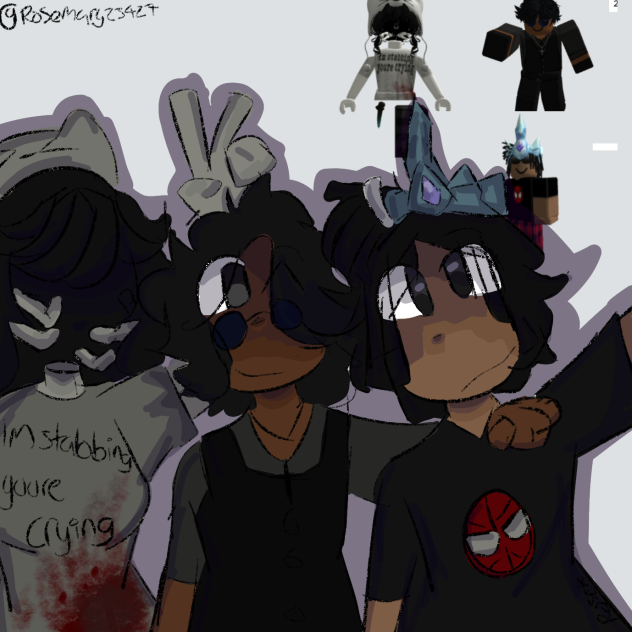 drawing my friends and my best friend.