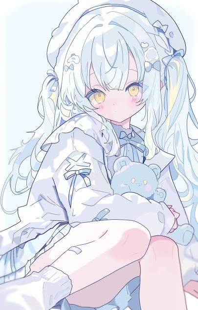 Pastel blue girl