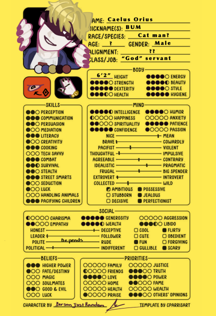 Learn a little about my Persona 🥺👉👈