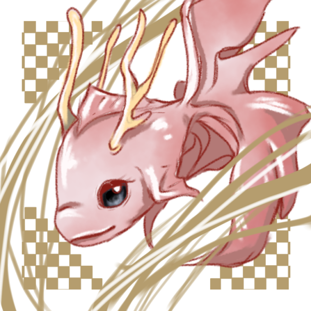 角の生えた金魚