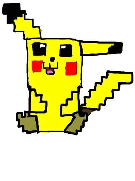 Pikachu Minecraft pixel art