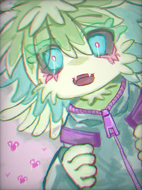 彼は笑っています