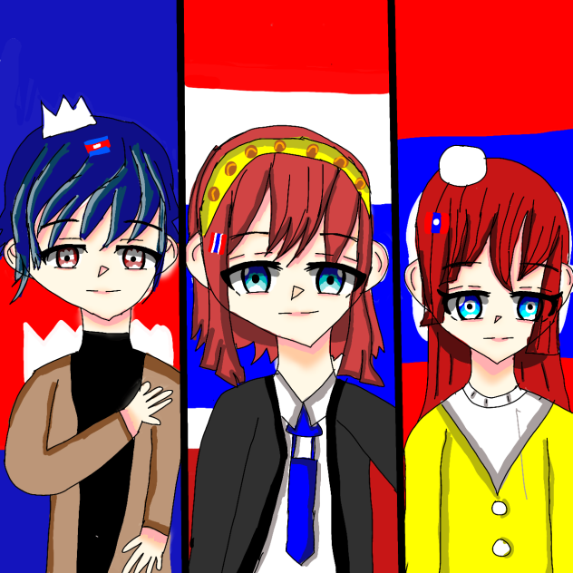 countryhumans Thailand Cambodia Laos
