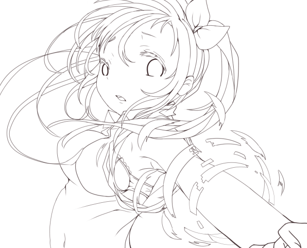 Wind shot(line art)