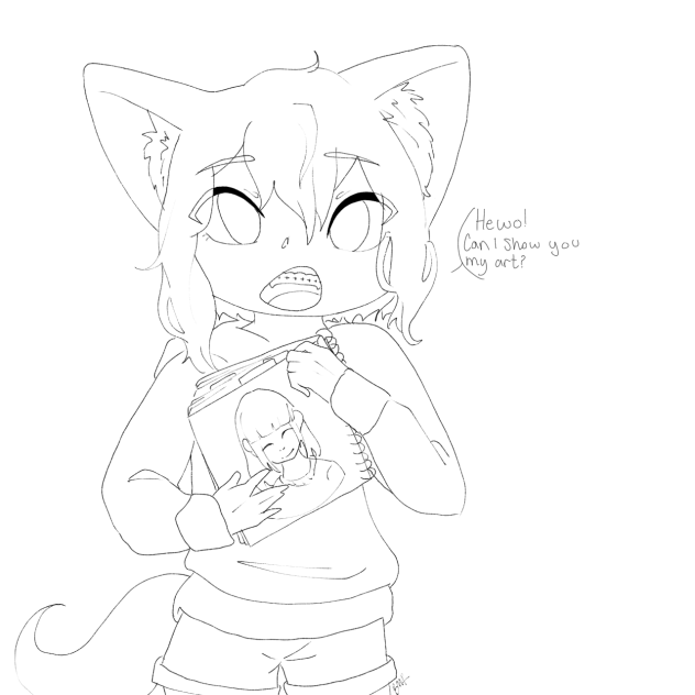 Baby me lineart