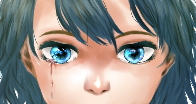 群青石から溢れる血涙の理由は―、 - ibisPaint