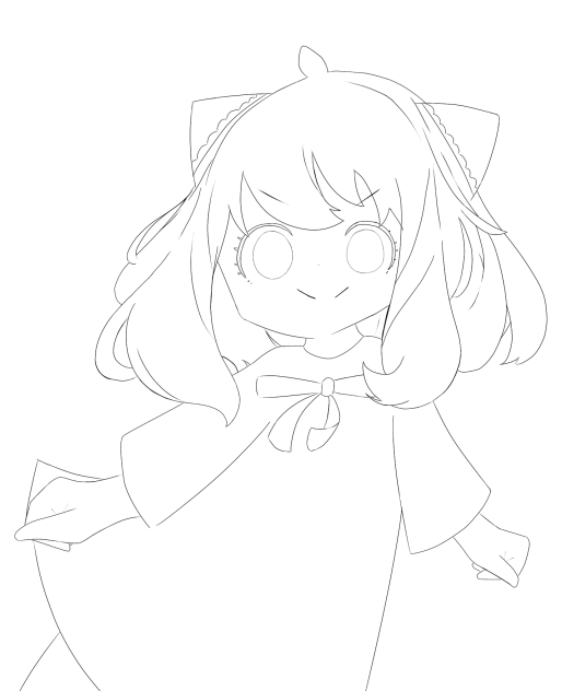 アーニャの線画！
