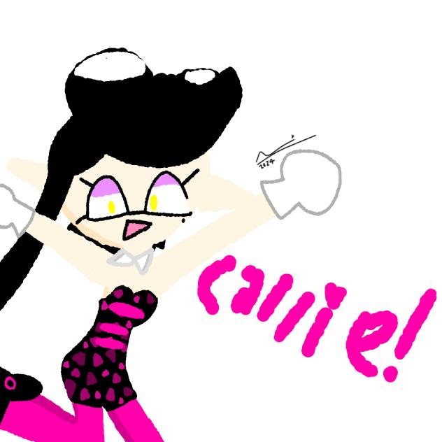 callie with the kaaatie brush
