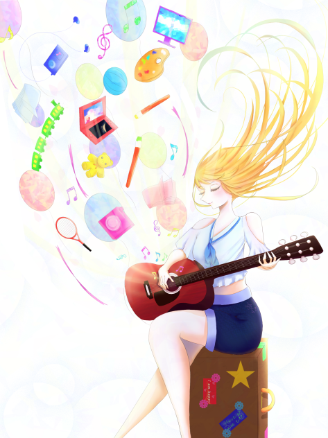 笑顔になる曲を弾く