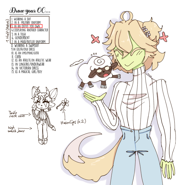 Day 3! Astrophel in an outfit I own