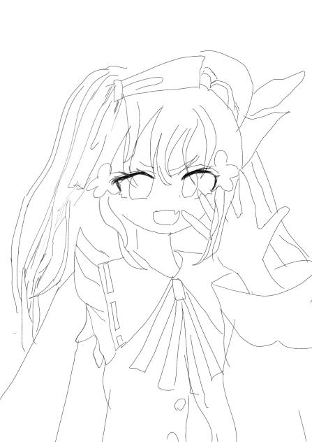 落書き代理ちゃんの線画