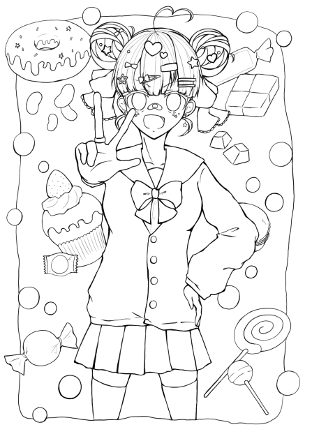 🍭🍭🍭　線画