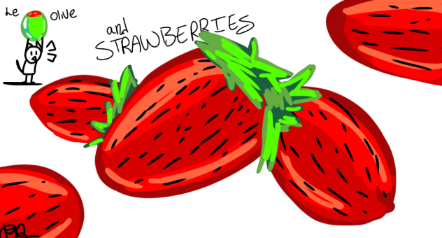 le ✨OLIVE✨ and strawberries 🍓🍓🍓