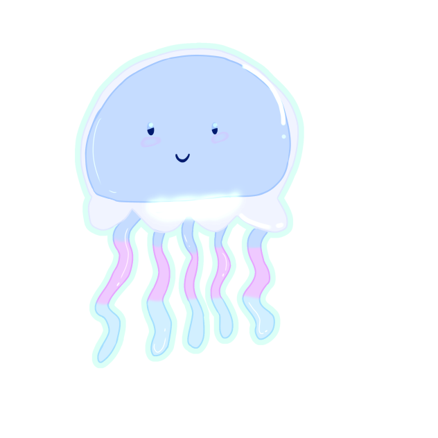 Free jellyfish sticker