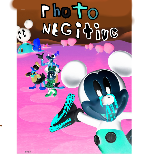 photo negative Mickey mouse's clubhouse