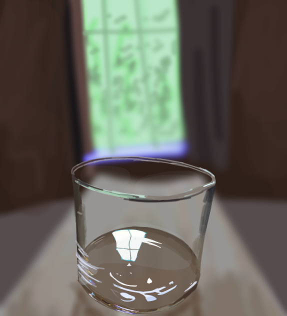 Quick drawing of a glass