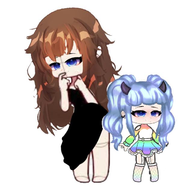 Ocs! Blue hair name-deliva brown hair-