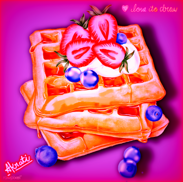 Strawberry waffle