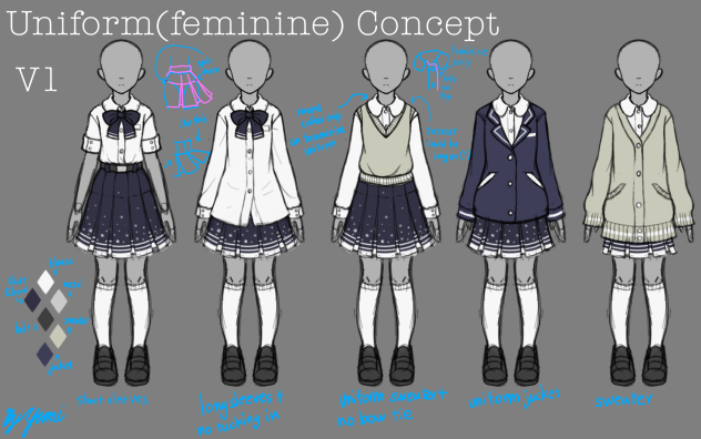 Feminine Uniform Design Concept V1