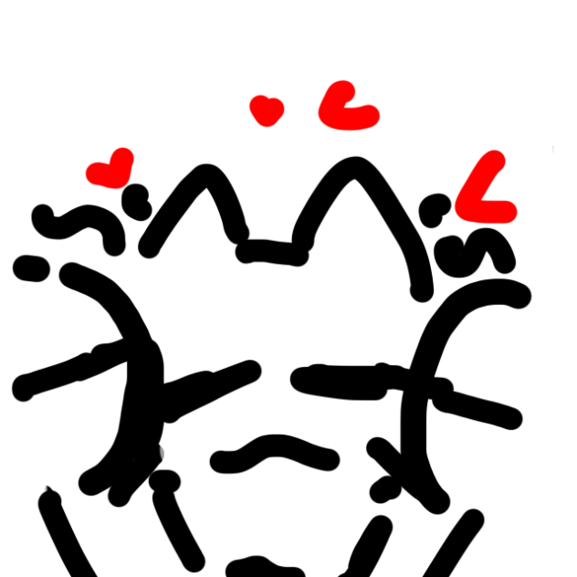 Petting cat loup