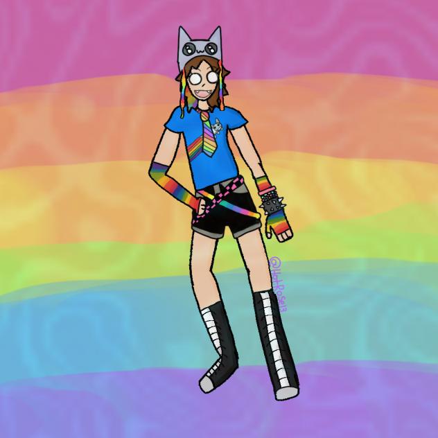 Rainbow Scene girl 0w0